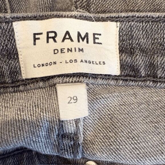 FRAME Le Homme Slim Jeans Rushmore Wash Men's Gray Black stonewashed Size 29 x32 - Picture 7 of 14